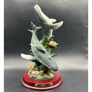 Classic Wildlife Collection 3 Whales Family Pod Sea Ocean baby 9.25 inches 29015